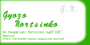 gyozo mortsinko business card